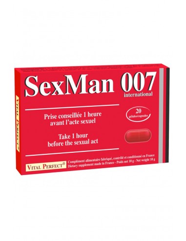  Aphrodisiaque SexMan 007 (20 gélules) - Men Avenue - SexShop Gay