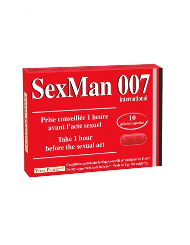  Aphrodisiaque SexMan 007 (10 gélules) - Men Avenue - SexShop Gay