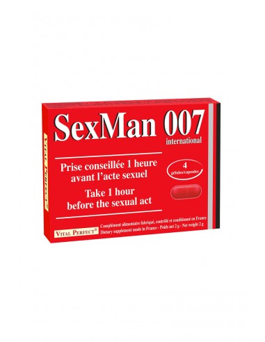  Aphrodisiaque SexMan 007 (4 gélules) - Men Avenue - SexShop Gay