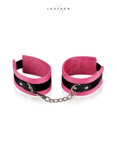  Menottes de poignets rose et noir - Men Avenue - SexShop Gay