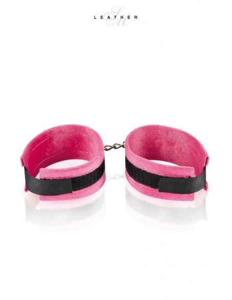  Menottes de poignets rose et noir - Men Avenue - SexShop Gay