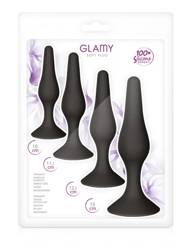  Coffret 4 soft plugs - Glamy - Men Avenue - SexShop Gay