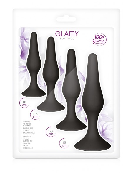  Coffret 4 soft plugs - Glamy - Men Avenue - SexShop Gay