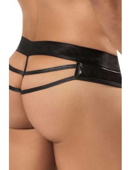  String noir wetlook - Men Avenue - SexShop Gay