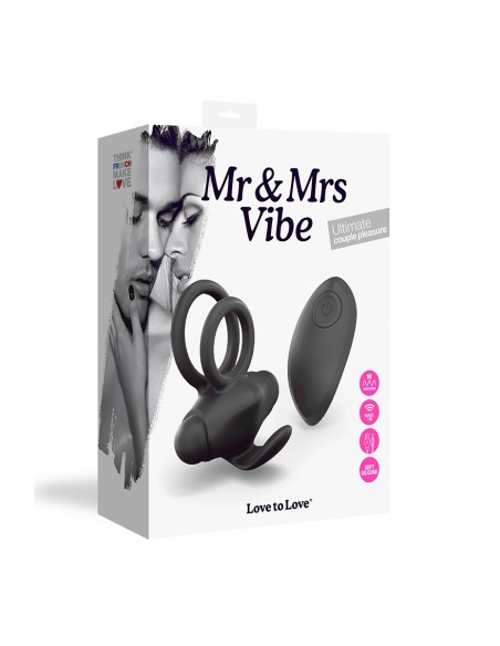  Cockring vibrant télécommandé Mr and Mrs Vibe - Men Avenue - SexShop Gay