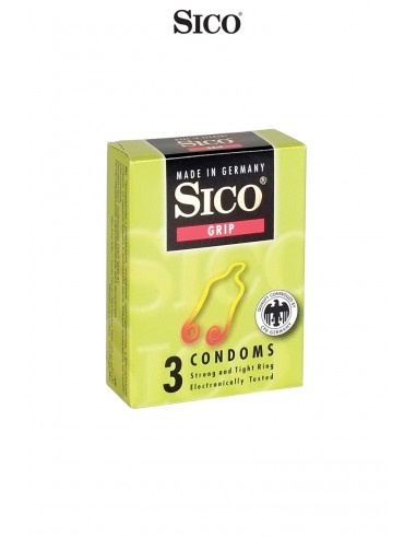  3 préservatifs Sico GRIP - Men Avenue - SexShop Gay