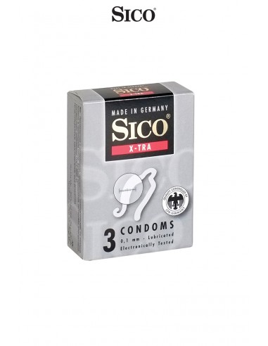  3 préservatifs Sico X-TRA - Men Avenue - SexShop Gay