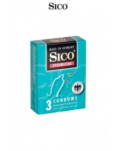  3 préservatifs Sico SPERMICIDE - Men Avenue - SexShop Gay