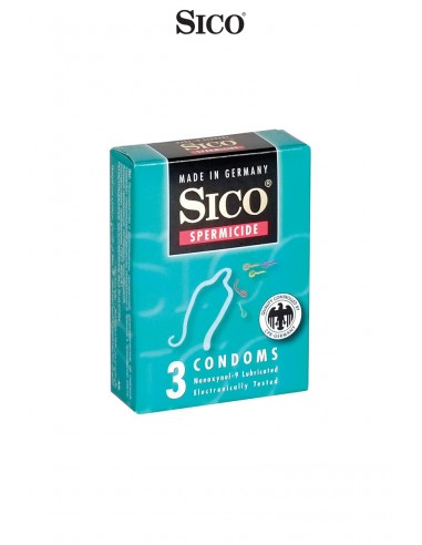  3 préservatifs Sico SPERMICIDE - Men Avenue - SexShop Gay