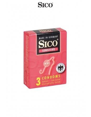  3 Préservatifs Sico SENSITIVE - Men Avenue - SexShop Gay