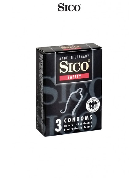  3 préservatifs Sico SAFETY - Men Avenue - SexShop Gay