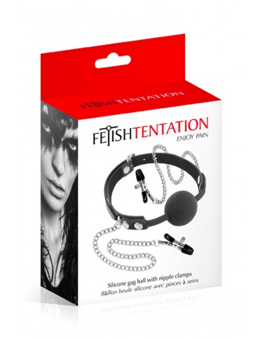  Baillon pinces à tétons - Fetish Tentation - Men Avenue - SexShop Gay