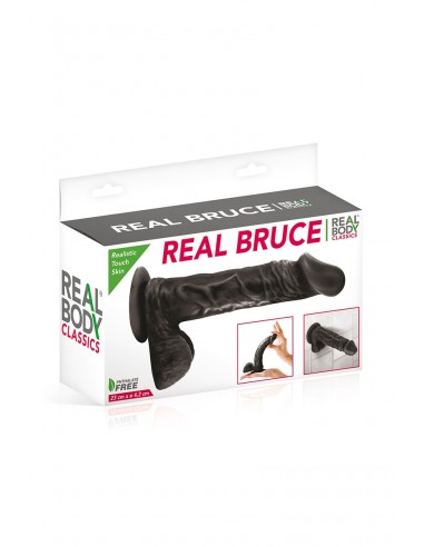  Gode réaliste 23 cm - Real Bruce Noir - Men Avenue - SexShop Gay