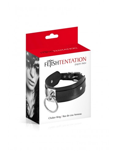  Collier BDSM large avec anneau - Fetish Tentation - Men Avenue - SexShop Gay