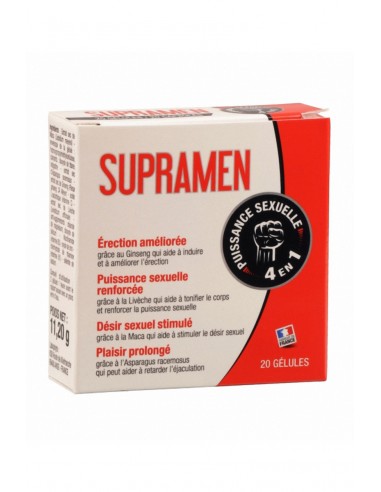  Supramen (20 gélules) - Aphrodisiaque - Men Avenue - SexShop Gay