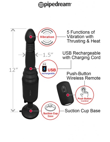  Plug anal va-et-vient télécommandé Vibrating Ass Thruster - Men Avenue - SexShop Gay