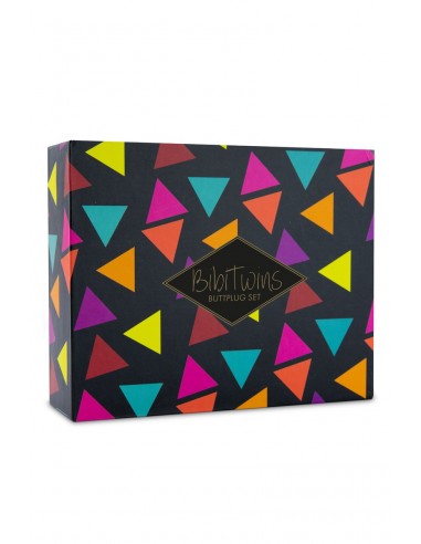  Coffret 3 plugs anal Bibi Twin - noir - Men Avenue - SexShop Gay