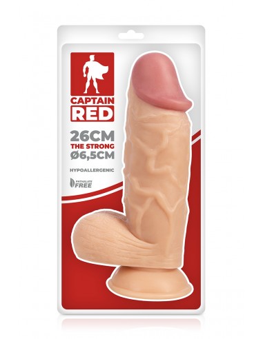 Gode XXL The Strong 26 x 6,5 cm - Captain Red - Men Avenue - SexShop Gay