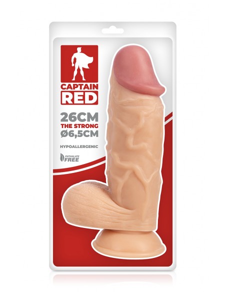 Gode XXL The Strong 26 x 6,5 cm - Captain Red - Men Avenue - SexShop Gay