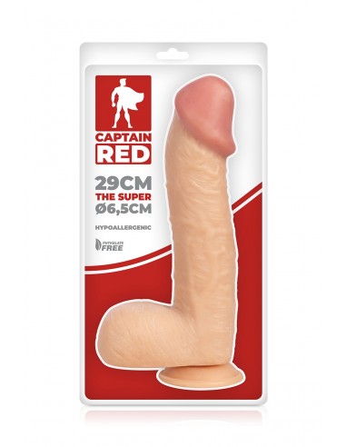  Gode XXL The Super 29 x 6,5 cm - Captain Red - Men Avenue - SexShop Gay