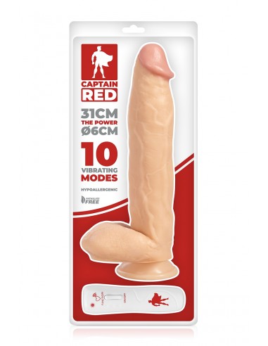 Vibro XXL The Power 31 x 6 cm - Captain Red - Men Avenue - SexShop Gay