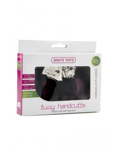  Menottes fourrure Shots - noir - Men Avenue - SexShop Gay