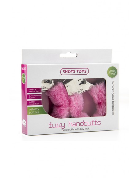  Menottes fourrure Shots - rose - Men Avenue - SexShop Gay