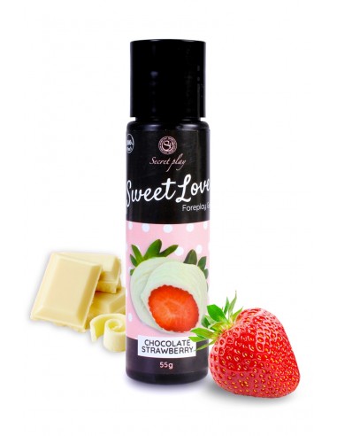  Lubrifiant comestible fraise & chocolat blanc - 60ml - Men Avenue - SexShop Gay