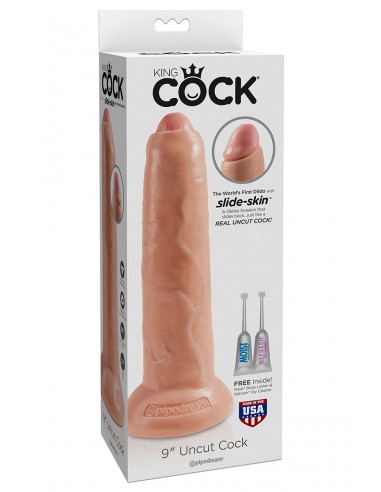  Gode 23,5 cm avec prépuce - King Cock - Men Avenue - SexShop Gay