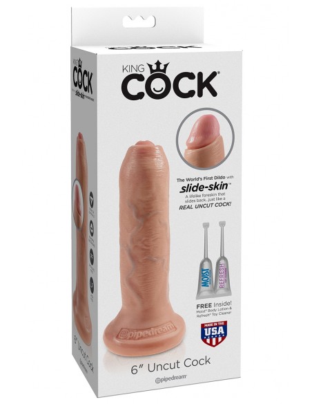  Gode 17,5 cm avec prépuce - King Cock - Men Avenue - SexShop Gay