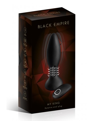  Plug anal à billes rotatives télécommandé - Black Empire - Men Avenue - SexShop Gay