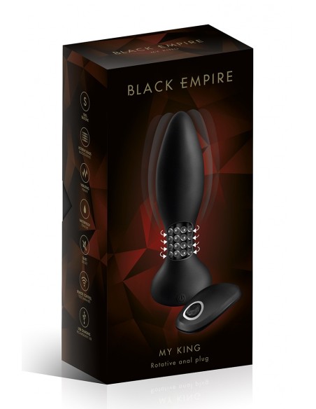  Plug anal à billes rotatives télécommandé - Black Empire - Men Avenue - SexShop Gay