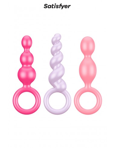  Set de 3 plugs colorés Booty Call - Satisfyer - Men Avenue - SexShop Gay