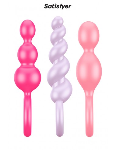  Set de 3 plugs colorés Booty Call - Satisfyer - Men Avenue - SexShop Gay