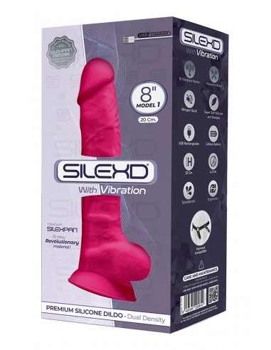  Vibromasseur double densité rose 20 cm - SilexD - Men Avenue - SexShop Gay