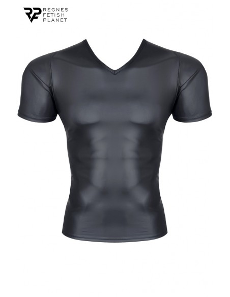  T-shirt wetlook noir - Regnes - Men Avenue - SexShop Gay