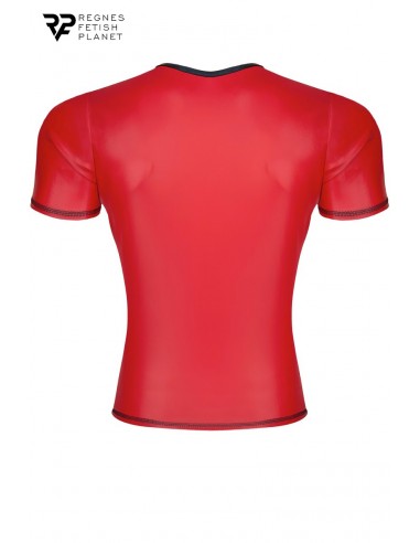  T-shirt wetlook rouge - Regnes - Men Avenue - SexShop Gay