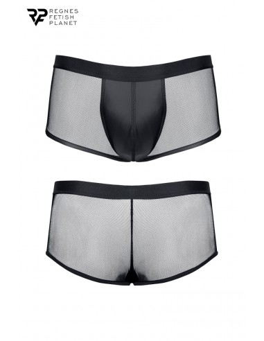  Boxer noir wetlook et mesh - Regnes - Men Avenue - SexShop Gay