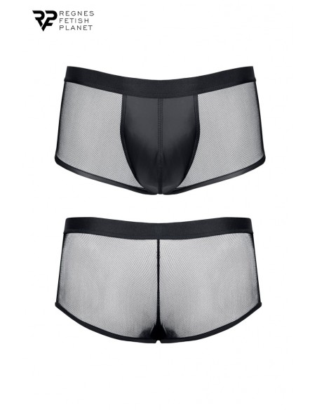  Boxer noir wetlook et mesh - Regnes - Men Avenue - SexShop Gay