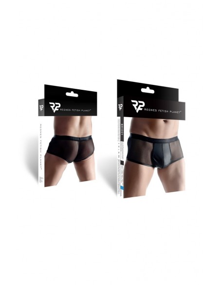  Boxer noir wetlook et mesh - Regnes - Men Avenue - SexShop Gay