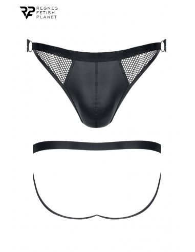  Jock strap noir wetlook et résille - Regnes - Men Avenue - SexShop Gay