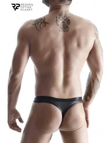  String noir wetlook et mesh - Regnes - Men Avenue - SexShop Gay