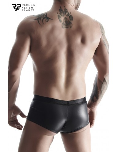  Shorty ouvert noir wetlook - Regnes - Men Avenue - SexShop Gay