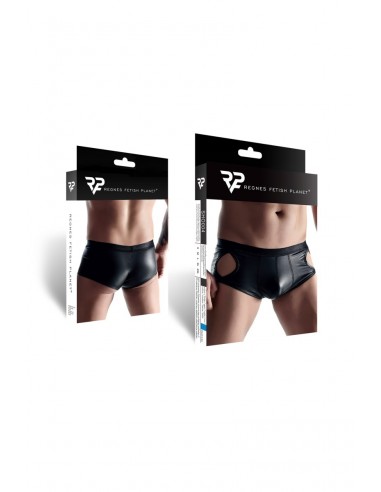  Shorty ouvert noir wetlook - Regnes - Men Avenue - SexShop Gay