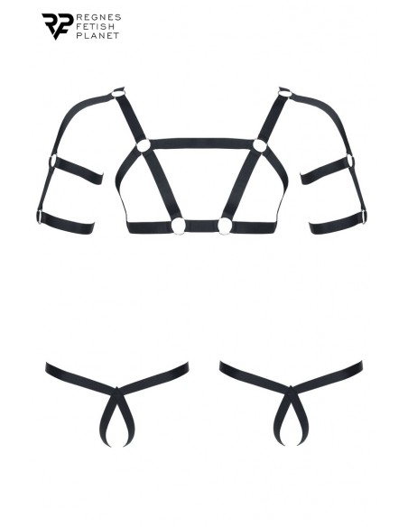  Ensemble harnais et deux strings ouverts - Regnes - Men Avenue - SexShop Gay