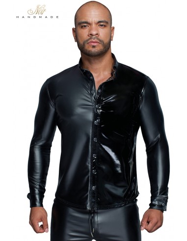  Chemise wetlook et vinyle H064 - Men Avenue - SexShop Gay