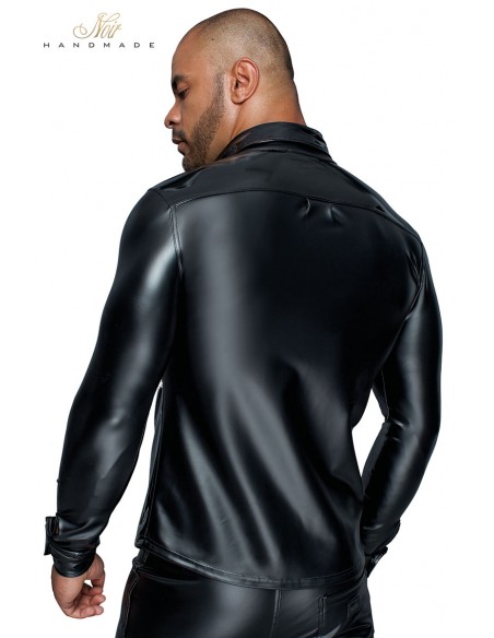  Chemise wetlook et vinyle H064 - Men Avenue - SexShop Gay