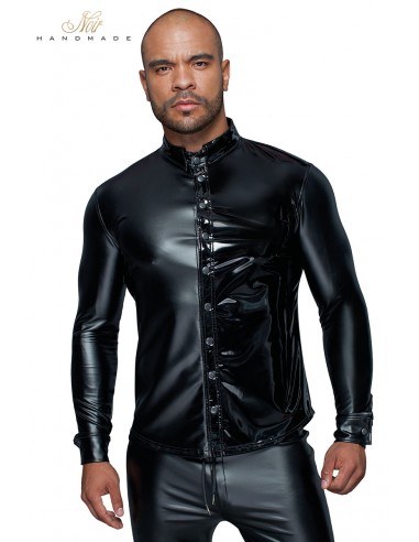  Chemise wetlook et vinyle H064 - Men Avenue - SexShop Gay