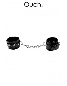  Menottes Premium en cuir noir - Ouch - Men Avenue - SexShop Gay