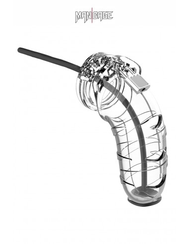  Cage de chasteté 12,5cm avec plug d'urètre - ManCage 17 - Men Avenue - SexShop Gay